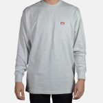 Heavy Duty Long Sleeve Pocket T-Shirt - Ash Grey